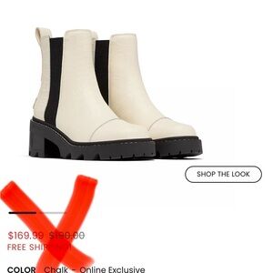 Sorel Chalk Ankle Boots with Black Accents